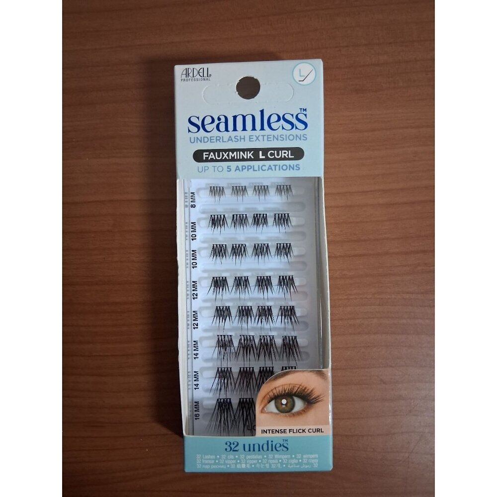 Ardell Seamless Underlash Extensions Fauxmink L Curl Intense Flick 32 Pack